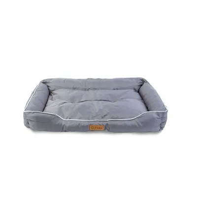 Produktbild von Hundekorb – Bequemes Hundebett mit erhöhtem Rand – Hundekissen – 48 x 35 cm – Grau [60045B]