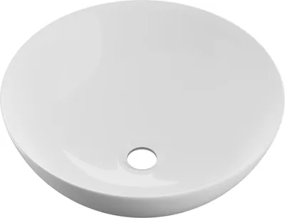 Zdjęcie produktu dla Luqa umywalka nablatowa 40 cm okrągła biały połysk - elegancka ceramika sanitarna, nowoczesny design, idealna do każdej łazienki