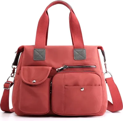 Image de Sac de voyage léger avec compartiment étanche en nylon de grande capacité pour les sorties scolaires de fitness, orange