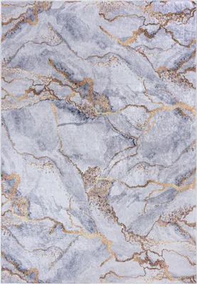Produktbild von Grau Teppich Mazovia - Glamour, Marmor - Teppich für Wohnzimmer, Schlafzimmer, Büro - Maschinenwaschbar - 80 x 150 cm