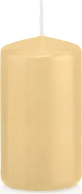 Produktbild von Stumpenkerzen Champagner 80 x Ø 38 mm, 24 Stück, russarm, tropffrei, hochwertiger Docht
