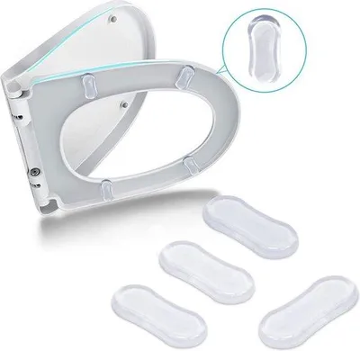 Immagine prodotto di Set ammortizzatori per sedile WC, 4 pezzi, bianco