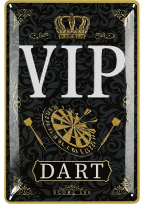 Produktbild von LANOLU Retro Blechschild DART Bar Kneipen und Partykeller Dekoration Irish Pub Deko Geschenk Männer Darts Metallschild VIP Lounge 20x30cm