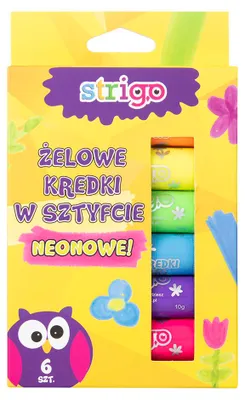 Immagine prodotto di Strigo Zestaw 6 sztuk żelowych kredek neonowych