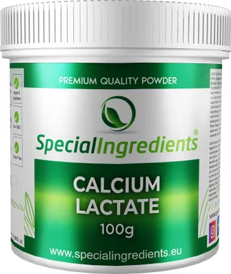 Produktbild von Special Ingredients Calciumlactat-Pulver 500 g - Für Sphärifikation und Molekularküche, Lebensmittelqualität, Lebensmittelqualität