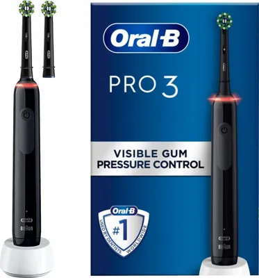 Produktbild von Oral-B Elektrische Zahnbürste Pro 3 3400N Schwarz mit Timer Akku Sensor