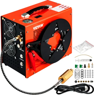 Produktbild von VEVOR Tragbarer PCP Kompressor 350 W Tauchkompressor, 1,5 L Hochdruck Luftkompressor, 8 mm Mobiler Mehrzweckkompressor, 2700 U / min Flüsterkompressor Auto-Stopp, 4500 Psi Atemluftkompressor 220 V AC