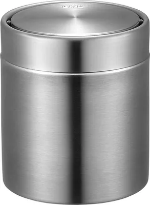 Produktbild von EKO Tischabfallbehälter Fandy 1,5 Liter - Mülleimer matt Edelstahl silber