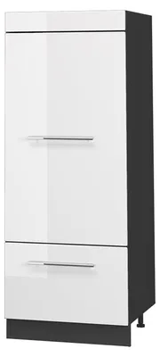 Obrázok produktu pre Kuchynská potravinová skriňa Vicco Fame-Line Biely vysoký lesk/antracitová 60 cm, Model 62656