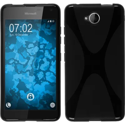 Produktbild von PhoneNatic Case kompatibel mit Microsoft Lumia 650 - schwarz Silikon Hülle X-Style + 2 Schutzfolien