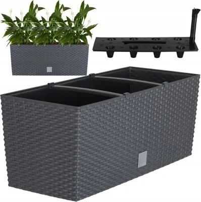 Obrázok produktu pre Antracitový vkladací kvetináč RATO CASE DRTC500-S433 rutsic pattern