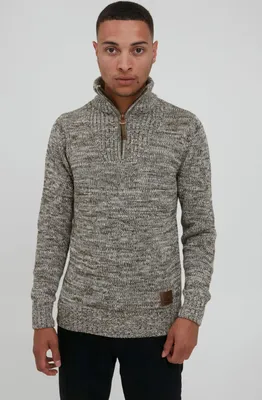 Produktbild von SOLID SDPhilostrate Herren Strickpullover Troyer Grobstrick Pullover mit Troyerkragen 100% Baumwolle Regular fit