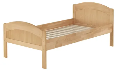 Produktbild von Holzbett mit hoher Sitzkante Seniorenbett Buche natur 90x200 Zubehör wählbar V-60.75-09Rollrost inkl.
