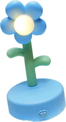 Obrázok produktu pre Stolová lampa Roztomilé kvetinové nočné svetlo Prenosná stolová lampa Dekoratívna pre kanceláriu Dorm Decor Modrá