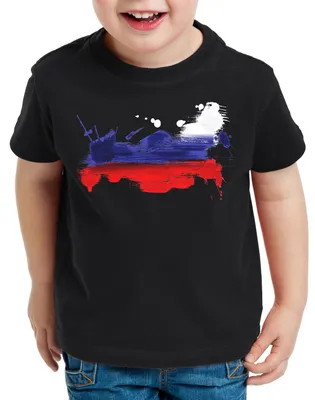 Produktbild von BaumwolleCloud Flagge Russland Kinder T-Shirt Fußball Sport Russia WM EM Fahne