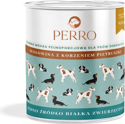 Produktbild von PERRO Rindfleisch mit Petersilienwurzel Nassfutter für Katzen 850 g