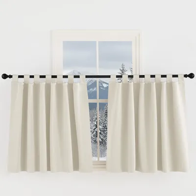 Zdjęcie produktu dla Zestaw dwóch zasłon zaciemniających, wymiar 140 x 90 cm, kolor beżowy, z przelotkami