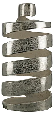 Immagine prodotto di Gilde Vase, "Twister", Aluminium, silberfarben, VE 1, L. 12 cm, B. 18.5 cm, H. 42.5 cm 67896 4063387678961