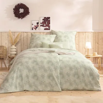 Produktbild von Estella Ateliers Edel-Flanell- Bettwäsche-Garnitur Venezia   Farbe reseda Größe 135x200 + 80x80