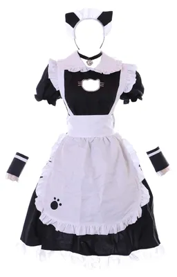 Obrázok produktu pre Elzusha - Čierna uniforma slúžky pre cosplay