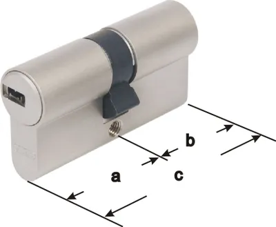 Produktbild von ABUS EC660 Doppelzylinder Länge (a/b) 28/34mm (c=62mm) mit Sicherungskarte und 5 Schlüssel, Not-u. Gefahrenfunktion und SKG** Bohrschutz