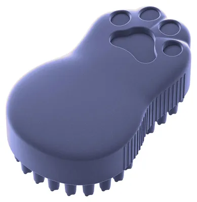 Produktbild von Masilic Silikon Tierbürste Pfote, Navy, Fellpflege für Hunde & Katzen Sanfte Haarentfernung, Massageeffekt, Flexible Silikonborsten, Leicht zu Reinigen, Wiederverwendbar