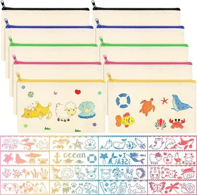 Immagine prodotto di Set fai da te da 10 pezzi in tessuto bianco, 21 x 12 cm