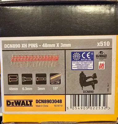 Image de Boîte de 510 pointes acier XH pour cloueur 3x48MM - DEWALT - DCN8903048
