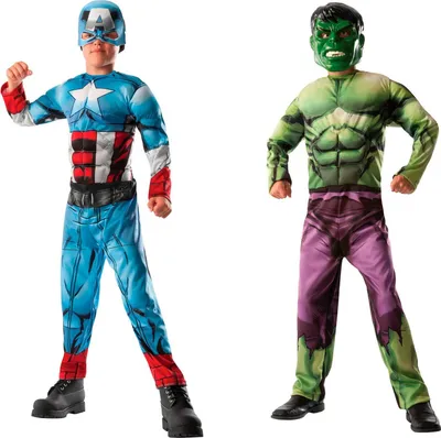 Immagine prodotto di Costume di carnevale Hulk & Capitan America per bambini Taglia bambino: 128