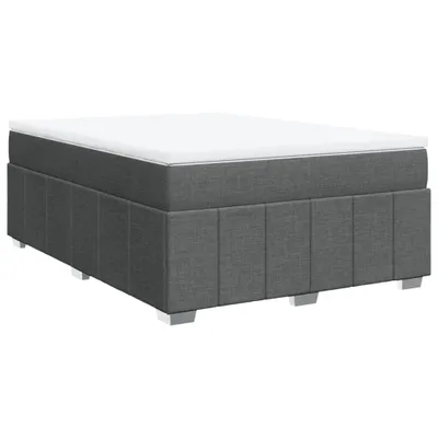Produktbild von Boxspringbett mit Matratze Dunkelgrau 140x190 cm Stoff