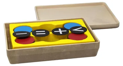 Produktbild von WISSNER® Magnetische Wendeplättchen mit Rechenzeichen (125 Teile)