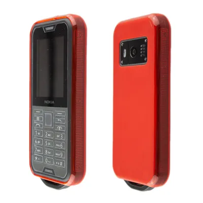 Obrázok produktu pre caseroxx ochranný obal TPU kryt kompatibilný s Nokia 800 Tough, gumená taška na mobilný telefón červená