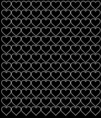 Immagine prodotto di Adesivi a forma di cuore per San Valentino, 2 cm, 130 pezzi, nero lucido