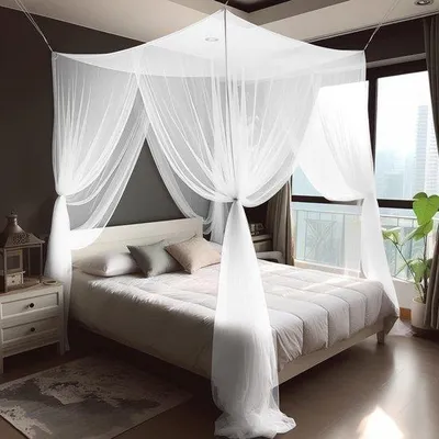 Produktbild von Atmungsaktives faltbares achteckiges Polyester Mückennetz 190x210x240 cm