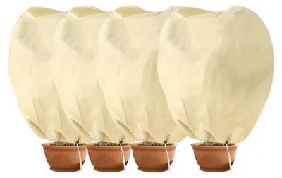 Productafbeelding van Winterbescherming voor planten, vliesdoek, vorstbescherming, 100x80 cm - set van 4