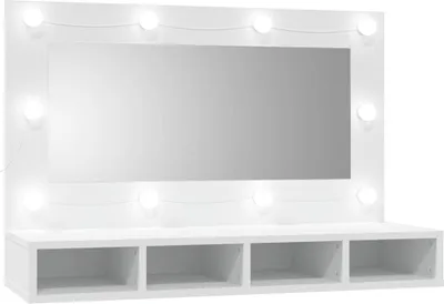 Obrázok produktu pre Zrkadlová skrinka s LED biela 90x31,5x62 cm