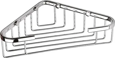 Produktbild von BYTRO Eckseifenkorb Messing Chrom poliert 155x250x60 mm für Bad & WC >> zum Bohren