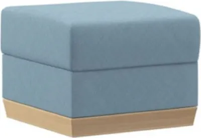 Produktbild von Casa Padrino Hocker Hellblau / Naturfarben 60 x 60 x H. 46 cm - Moderner Wohnzimmer Sitzhocker - Fußhocker - Wohnzimmer Möbel