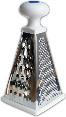 Produktbild von VIERKANTREIBE Edelstahl Turmreibe Gemüsereibe Multireibe Gemüsehobel Kartoffelreibe Käsereibe Küchenreibe Reibe Hobel 95 (Weiss)