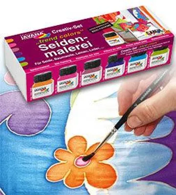 Zdjęcie produktu dla Zestaw farb do jedwabiu, tkanin JAVANA, Trend Colors / 6 szt x 20 ml