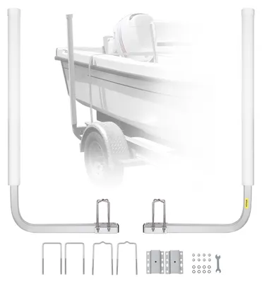 Produktbild von VEVOR Bootstrailer Führungsstangen, 1016mm verstellbare Design Trailer Führungsstangen, 2 Stück Hochhärte Stahl Trailer Führungsstützen, Trailer Führungen mit PVC-Rohrpfosten, für Ski-Boot, Angelboot oder Segelboot Trailer, 40 Zoll ohne LED-Licht