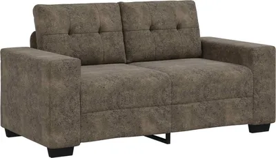 Obrázek produktu pro Dvoumístná pohovka, tmavě šedá, 120 cm, umělá kůže