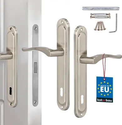 Produktbild von KOTARBAU® Türgriff Innentüren BB Türklinke 90 mm Satin Türgriffe Langschild Türdrückergarnitur Zimmertürschloss Türbeschlag für Innentüren Türschloss Drückergarnitur Classic