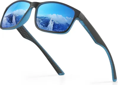 Zdjęcie produktu dla Okulary przeciwsłoneczne z polaryzacją Mężczyźni Kobiety UV400 Czarny Ultralekki Prostokąt