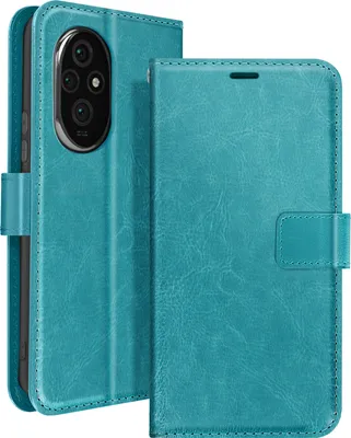 Produktbild von Mayaxess, Honor 200 Wallet Case Standfunktion mit Handschlaufe, Türkis