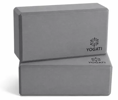 Image de Ensemble de deux blocs de yoga, gris, en mousse, pour le yoga et la stabilité