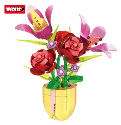 Productafbeelding van WOMA W21001 Bloemenboeket bouwstenen set, 450 onderdelen, vanaf 6 jaar
