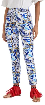 Immagine prodotto di Pantaloni da donna Desigual Stella Jean a vita alta, fantasia, taglia M