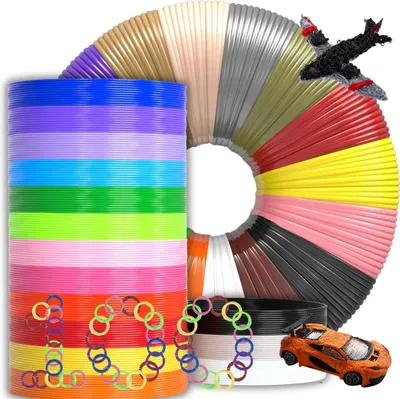 Produktbild von Hikey filament pro 3D tiskárny PLA 100M, 20 barev, 5M každá - 3D pero PLA Filament 1,75 mm, sada barev pro 3D pero