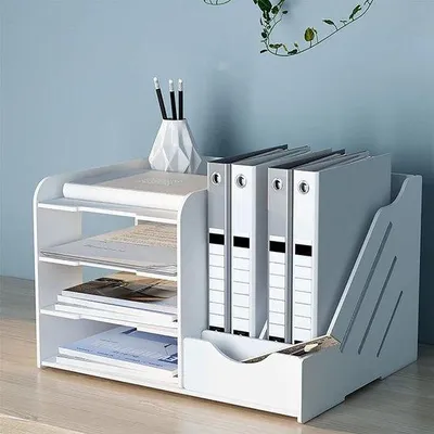 Image de Organisateur de bureau - Empilable - Pour documents et papier - Étagère de bureau - 1 pièce